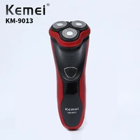 kemei km 9013 crossover rechargeable three head floating razor high quality mens daily necessities electric shaver