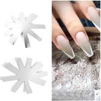 1pcs french smile cut 9 sizes stainless steel v shape tips almond u shape tips manicure edge trimmer nail cutter tool 2021 new