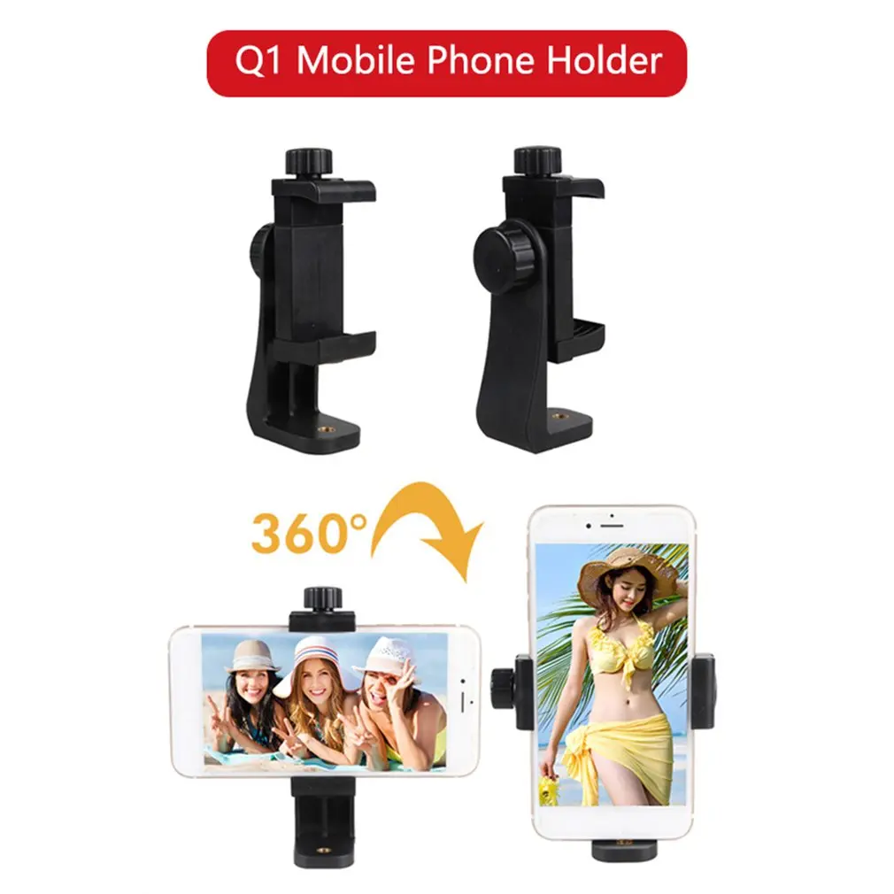 360 degree mobile phone clip compatible with all 14 screw cellphone holder tripod mount desk tripod adapter for samsung iphone free global shipping