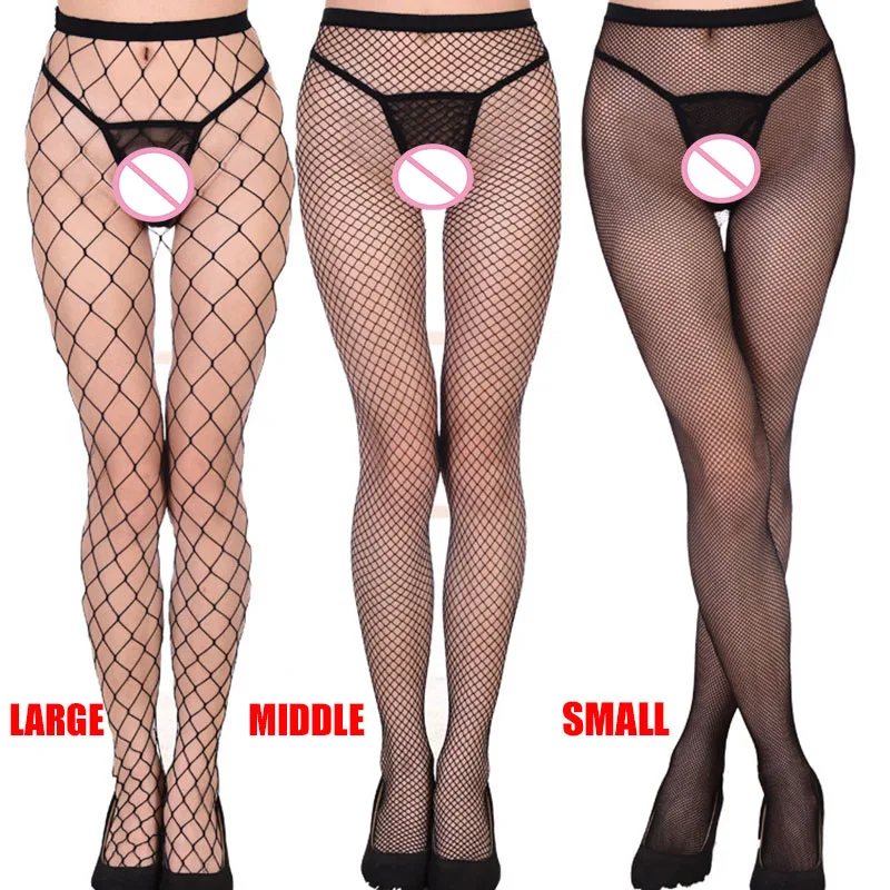 

New 2017 Sexy Stockings Women Thigh High Sexy Lingerie Net Fishnet Stockings Female Black Fishnet Pantyhose