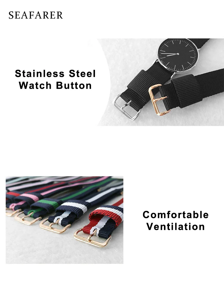 for daniel wellington watch Strap men women  Watchband for dw Nylon Watch Band 18mm 20mm Rose Gold Bracelet Buckle Band