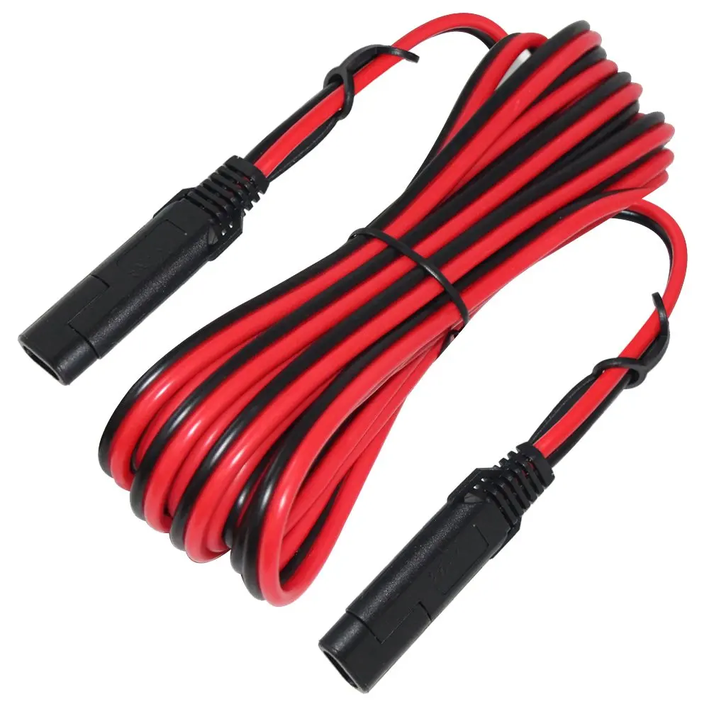 Кабель для зарядки аккумулятора SAE-SAE 12 V-24 V Быстрый разъём Удлинительный кабель 2Pin С Пылезащитным колпачком Соединительный шнур постоянного тока разъем 4 6 10 футов