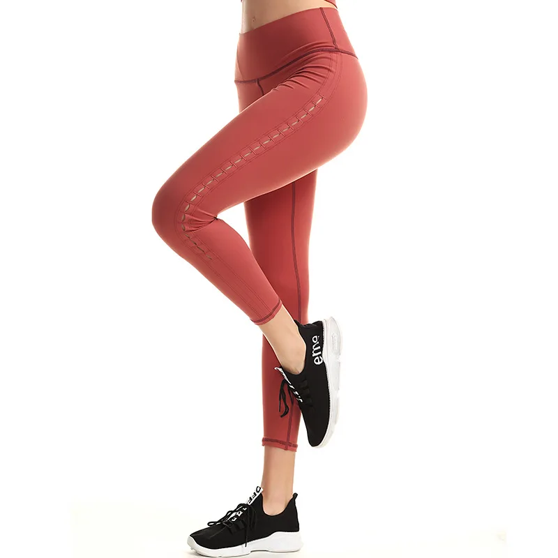 Женские брюки для йоги с внутренним карманом Бесшовные Леггинсы спортивные