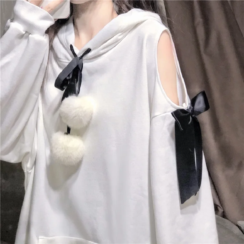 Новые осенние женские толстовки в японском стиле преппи с длинным рукавом и