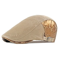 spring summer mesh berets hat casual women camouflage newsboy caps men visors cabbie herringbone cap duckbill ivy flat cap