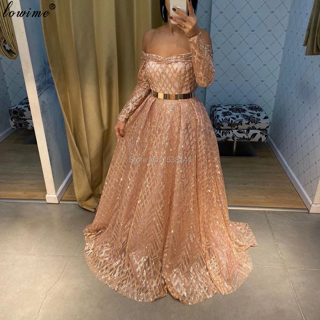 Вечерние платья цвета шампанского с блестками размера плюс вечерние длинными