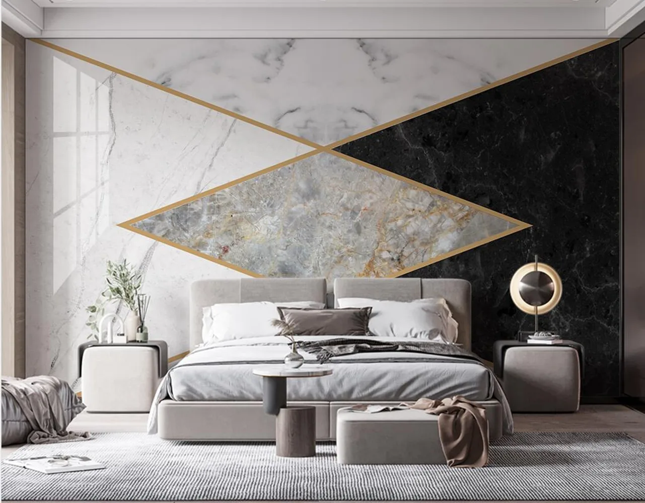 

AINYOOUSEM Modern geometric mosaic marble background wall papier peint papel wallpaper 3d wallpaper stickers