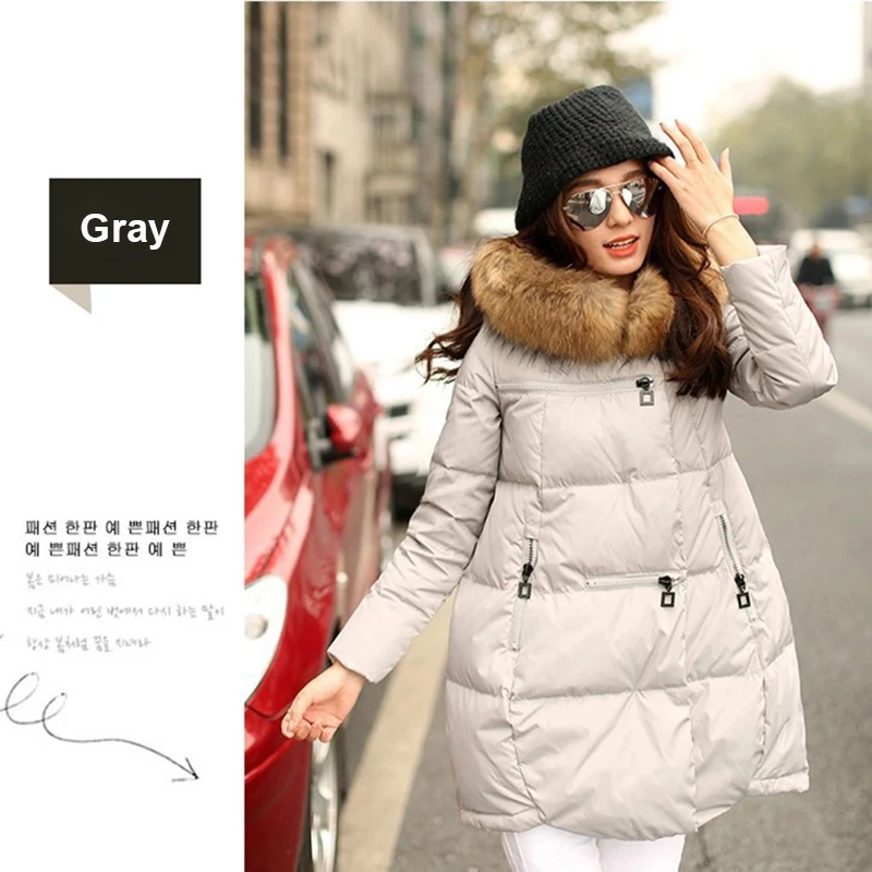 Брендовая зимняя теплая куртка для женщин со вставками парка с меховым