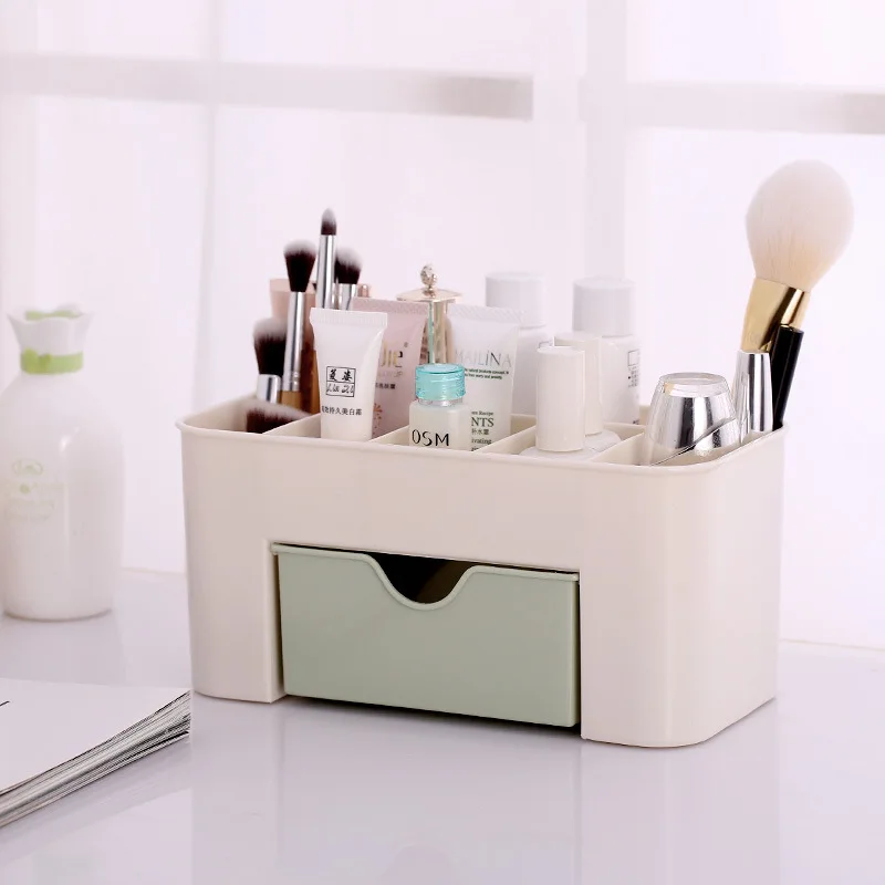 

Desktop Drawer Storage Box Plastic with Compartments Multifunctional Cosmetics Sorting Box Sundries Storage Box