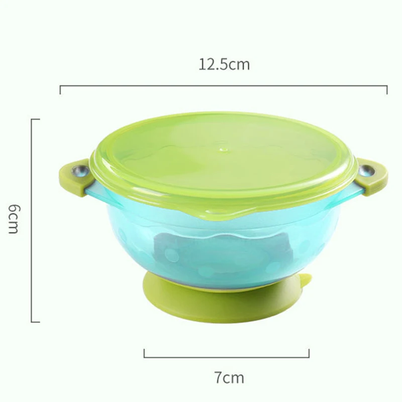 Детская миска на присоске детская посуда столовая с крышкой для кормления