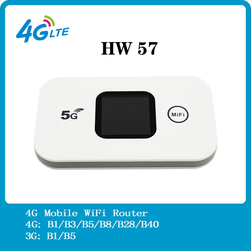 Unlocked New HW57 4G LTE CAT4 150Mbps Wirleess Router 4g wifi router PK huawei E3372 E5577 E5786
