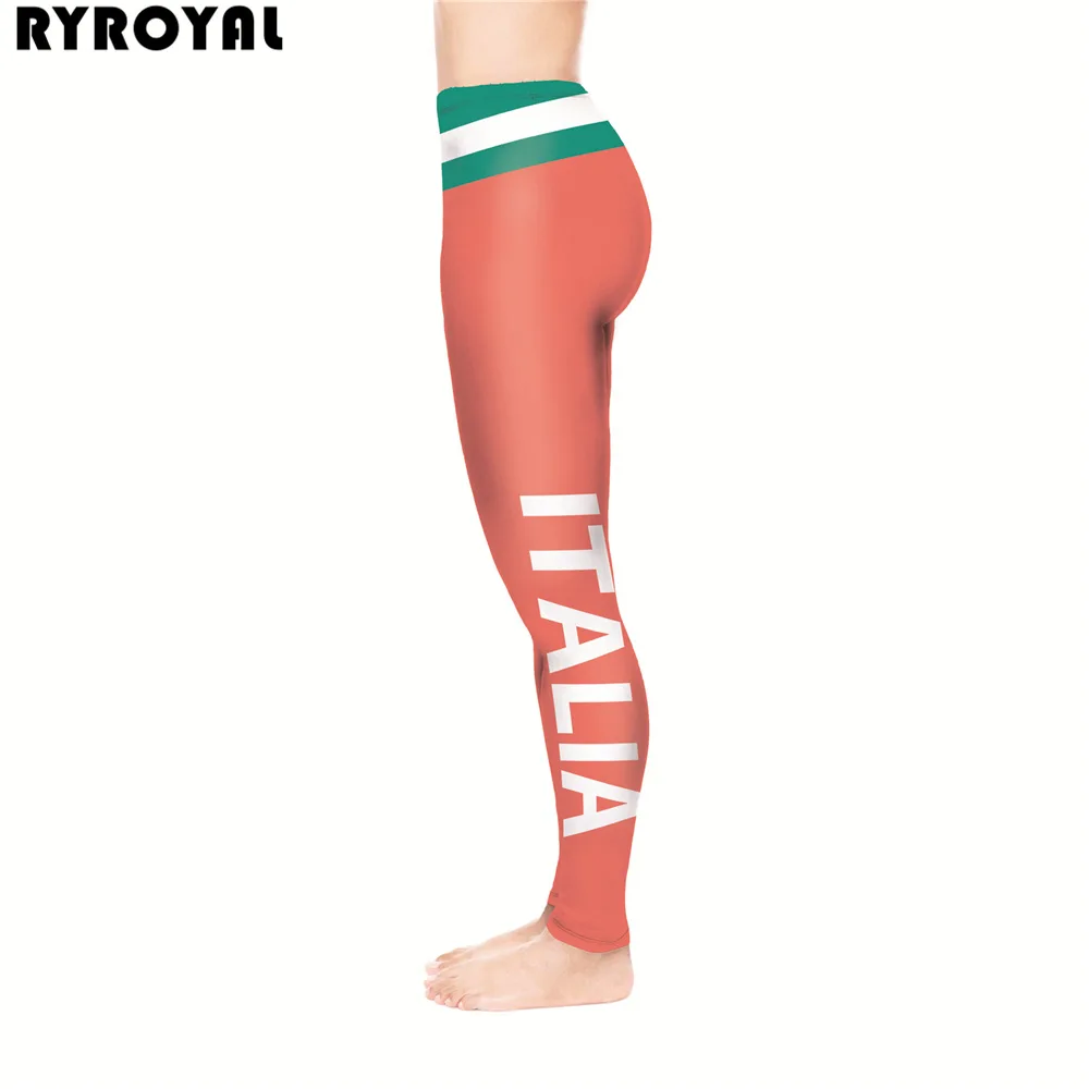 

Italia Flag Printing Women Fashion Legging GYM Breathable Sports Leggins Slim High Waist Leisure Leggings Woman Pants Wholesale