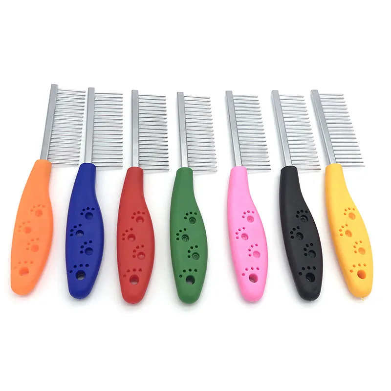 

Stainless Steel Pet Grooming Comb For Dog Cats Hair Removal Single Row Straight Comb Puppy Dogs Cats Hair Pet Grooming CareTools