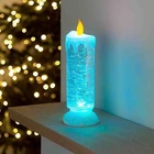 Цвет-Сменные лампы в форме свечи Форма светодиодный ночной Светильник USB Блеск Свечи светильник s настольный домашний вечерние декор с атмосферной защитой Декор Светильник