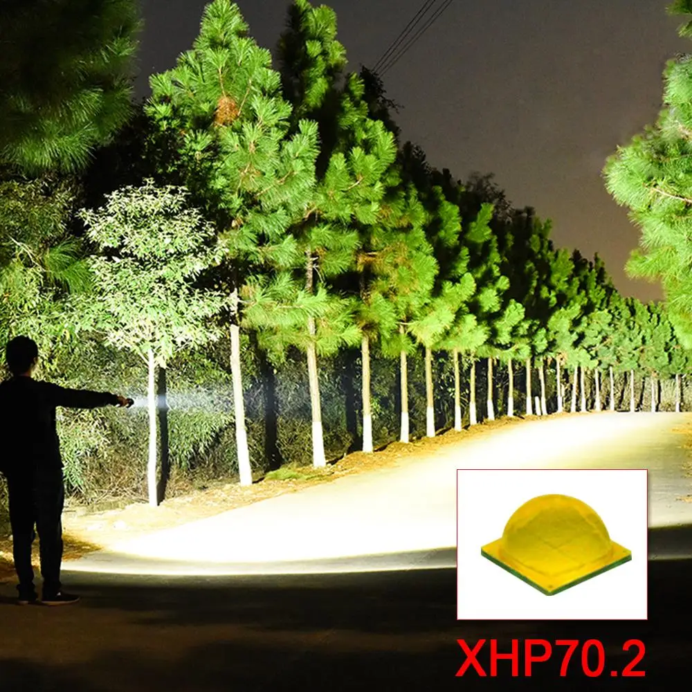 Охота XHP70.2 8000 Люмен самый мощный светодиодный фонарик usb тактический фонарь