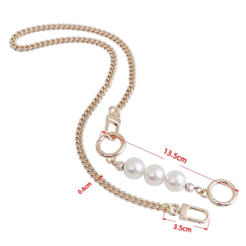 

1PCS Pearl Extension Chain Bag Chain Strap Extender Mahjong Bag Chain For Handbag Bag Chains Handbag Women Bags Belt