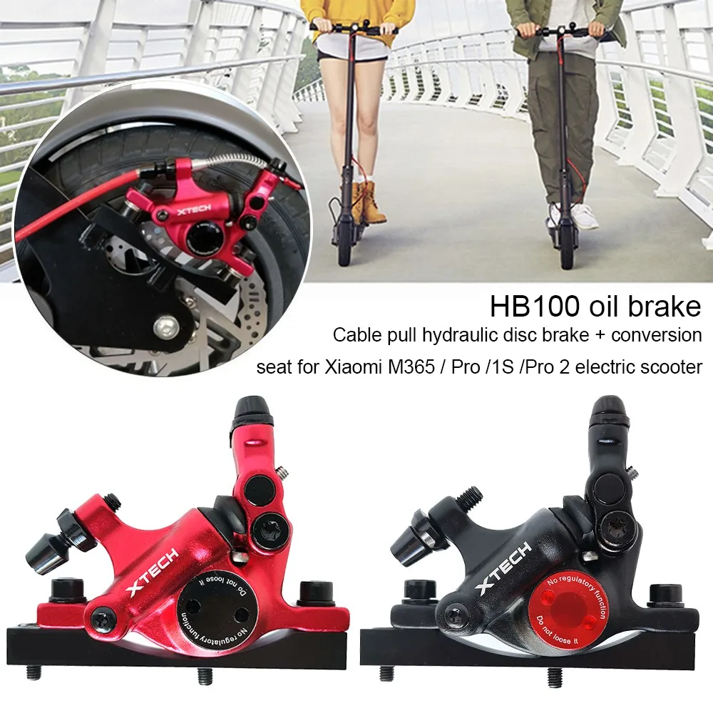 

Гидравлический дисковый тормоз XTECH для скутера с адаптером HB100, гидравлический тормоз из алюминиевого сплава для Xiaomi M365/Pro, аксессуары