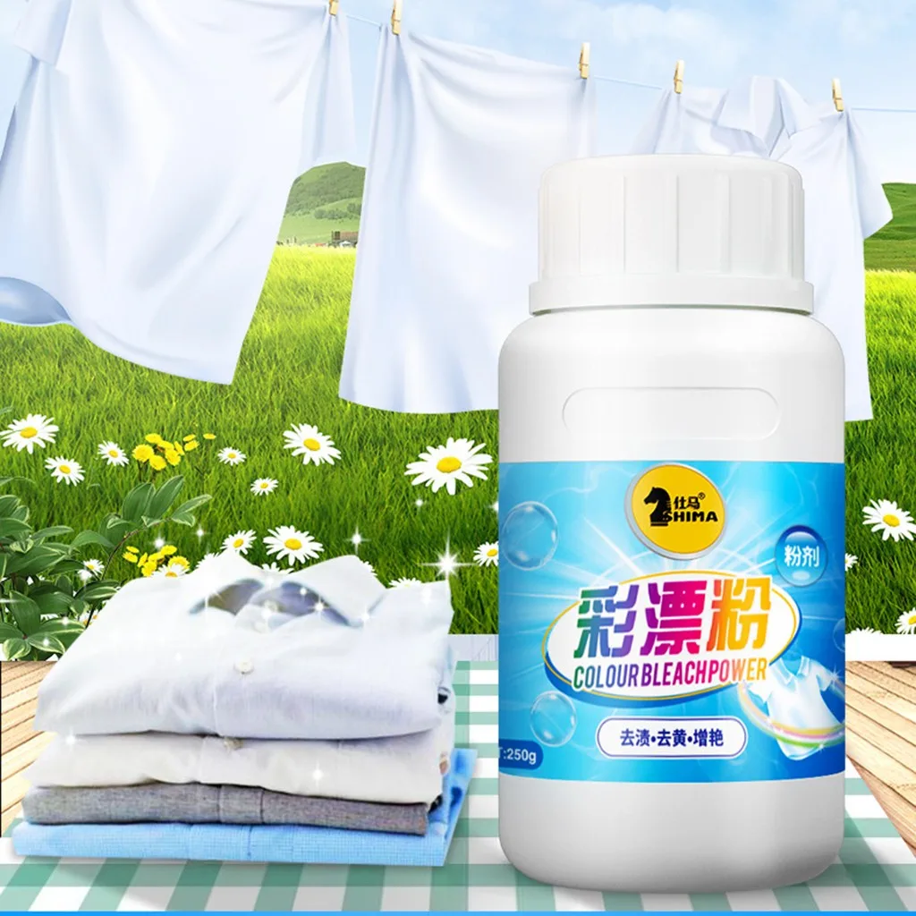 

All-Purpose Cleaner Color Bleaching Powder Bath Bombs Fizzer Laundry Remove Stains Quickly Bleaching Whitening Strong Detergent