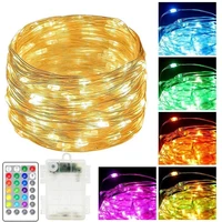 50 led string lights garland street fairy lamps christmas rgb led outdoor remote for patio garden home tree wedding decoration