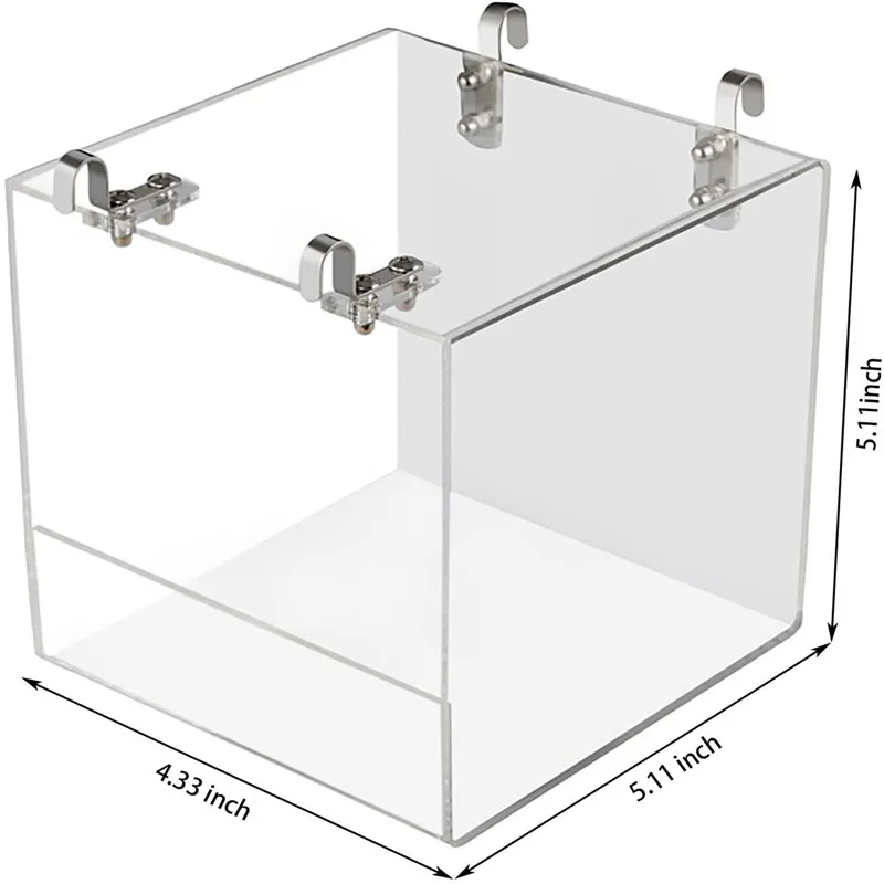 

Plastic Bird Parrot Birdcage Hanging Transparent Bird Cage Shower Box Bathing Box Bathing Tub for Pets Parrots Birds