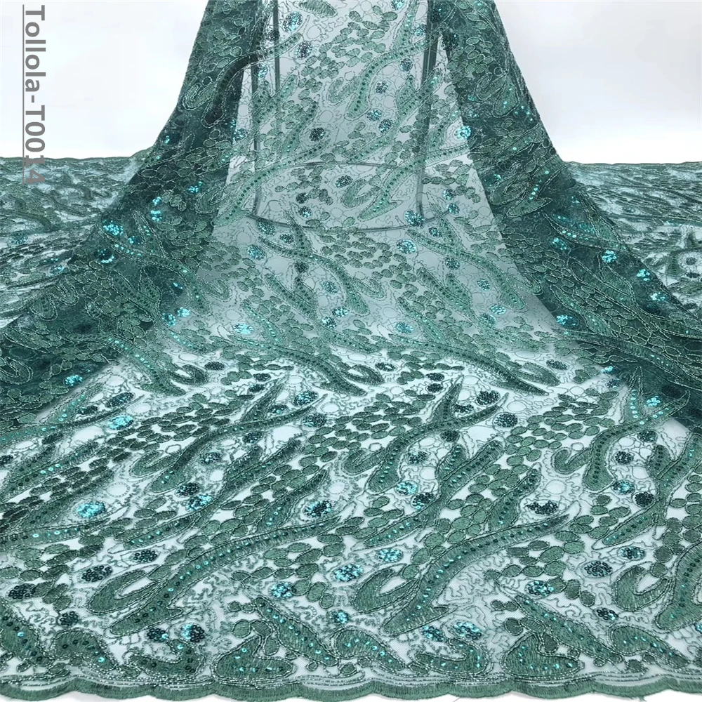 Последняя африканская кружевная ткань с аппликацией высококачественное