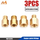 M10x1 M8x1 женский резьбовой быстроразъемный Соединитель с воздушным разъемом, соединительные фитинги из меди PCP с двойным концом Штекерная вилка 3 шт.компл.