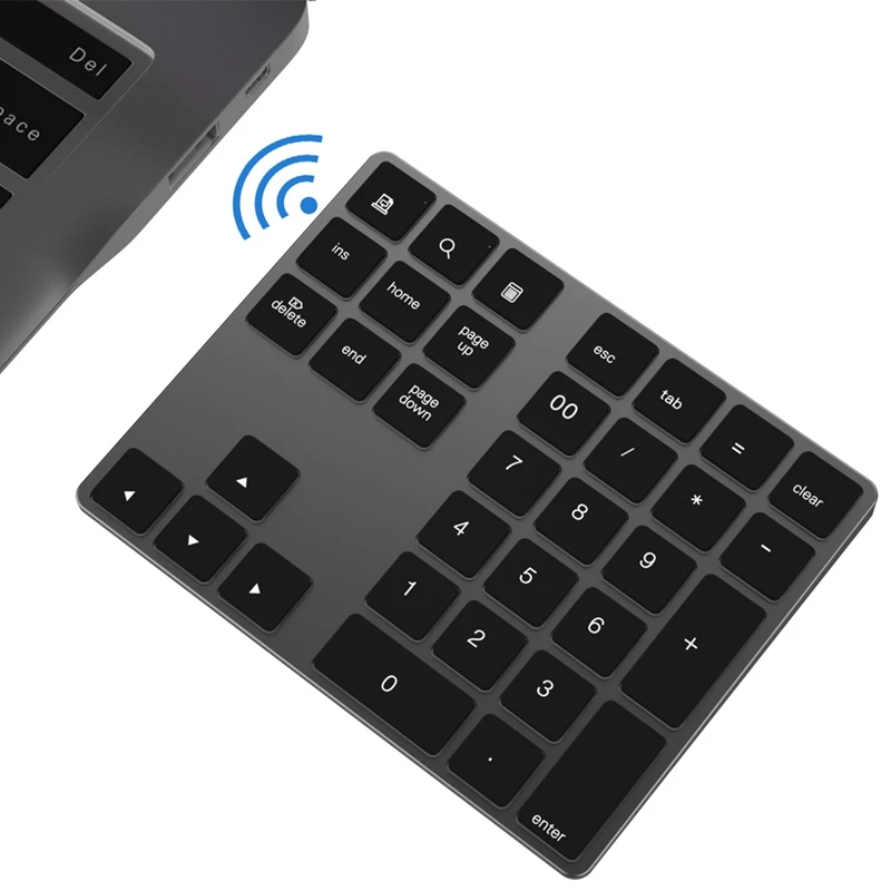 Фото Беспроводная цифровая клавиатура с Bluetooth 3,0, 34 клавиши, цифровая клавиатура для счета тележеров, Windows, IOS, Mac, OS, Android, ПК, планшета, ноутбука №4