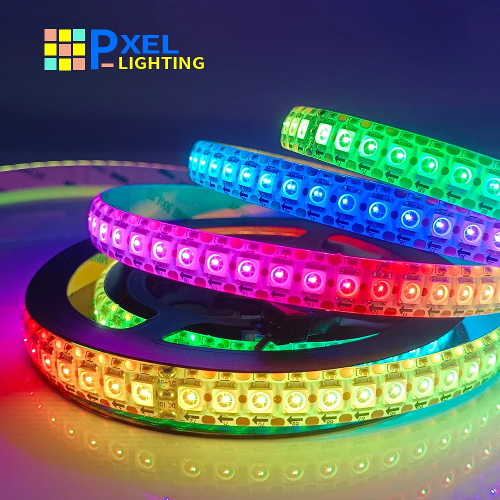 Светодиодные ленты WS2812B 1 м 2 3 5 индивидуально адресуемые умные RGB лампы
