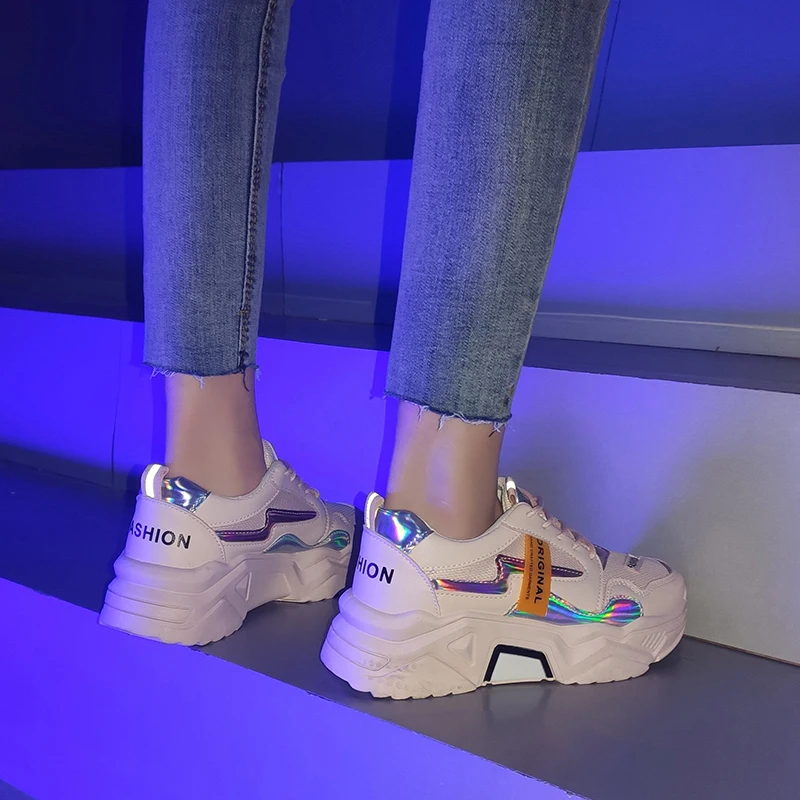 Ботинки Харадзюку 2020 Женская Вулканизированная обувь массивные кроссовки