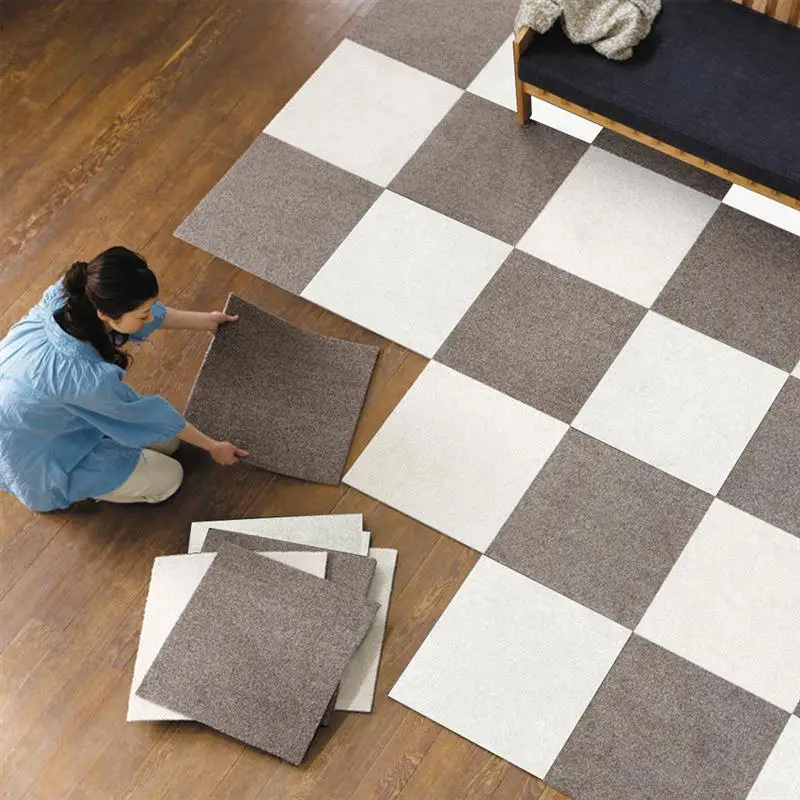 

30X30CM Self-Adhesive Splicing Mat Carpet Mat Floor Protector Mat Wearable Non-Slip Children Play Carpet For Living Study Room