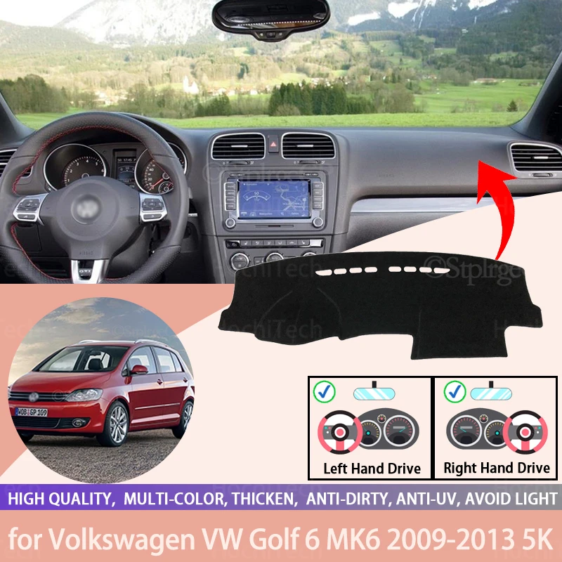 

Чехлы на приборную панель автомобиля для Volkswagen VW Golf 6 MK6 2009-13 5K правый и левый руль