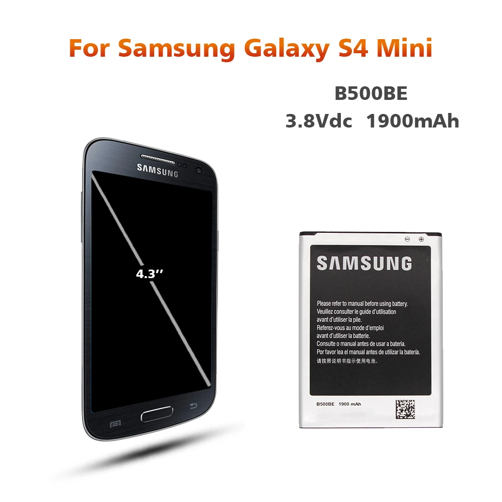 Аккумулятор для samsung i9190 B500BE 1900mAh для samsung Galaxy S4 Mini батарея I9192 I9195 I9198 сменная батарея для телефона