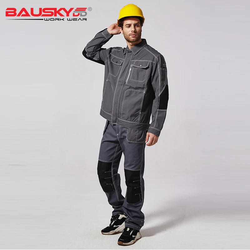 Bauskydd B109 Спецодежда хлопковые брюки рабочие защитная Рабочая одежда мужские брюки черные осенние брюки с наколенниками