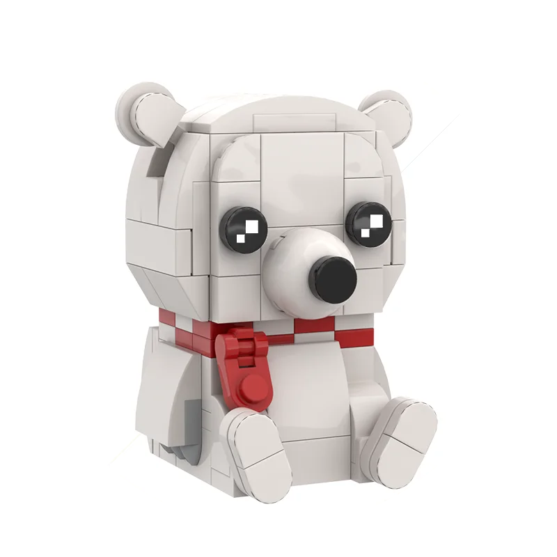 2019 Новое поступление diy moc мультяшный медведь полярный brickheadz Абердин