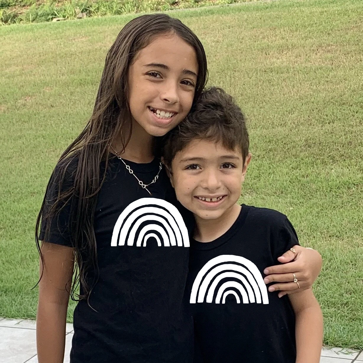 Детская футболка с радужным принтом для мальчиков и девочек одежда малышей