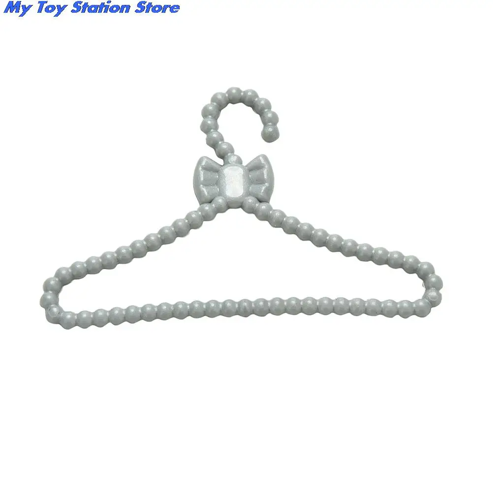 10 шт./лот аксессуары для кукол милые серые мини Вешалки платья Одежда Аксессуары