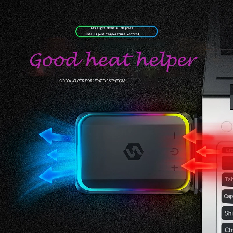 

Новинка 2021, вакуумный портативный кулер для ноутбука, USB-вентилятор внешнего охлаждения для ноутбука с регулируемой скоростью 12-17 дюймов