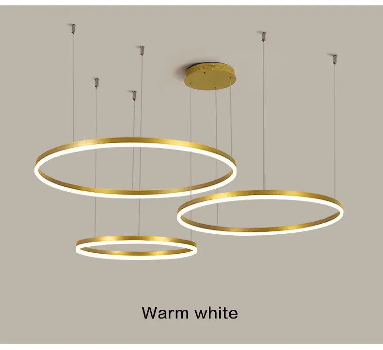 Fashion Modern Led Chandelier Circel Rings Ceiling Chandelier Lighting For Living room Dining room Hotel Lighting Fixtures Lamps