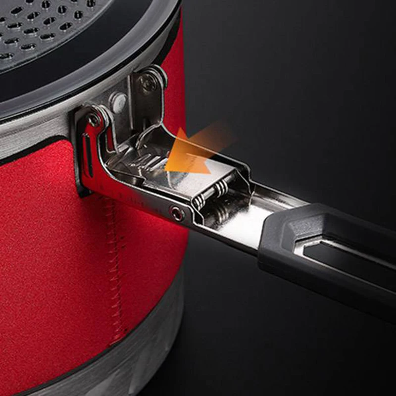 

ALOCS Outdoor Heat Exchange Camping Cooking Pot Cookware Folding Handle for Hiking Backpacking Picnic Cookware