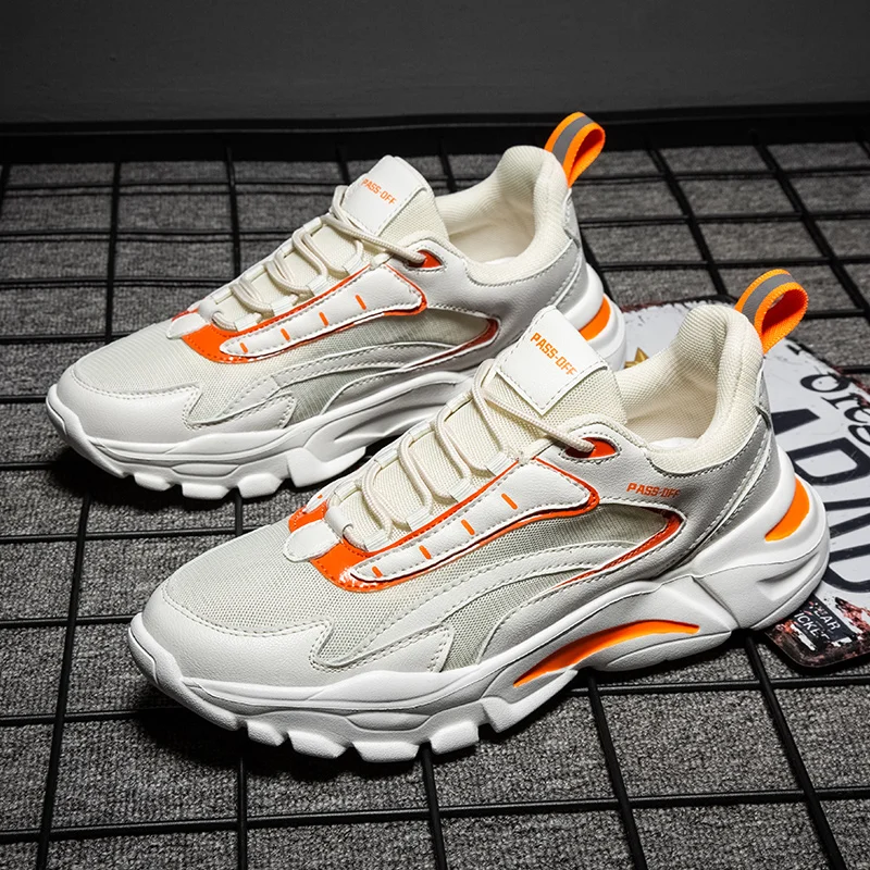 

Fashion Trend Fashion Sport Sneakers Streetwear Slides Men White Casual Shoes Male 2020 For Mens Causal Street Solid Knitting