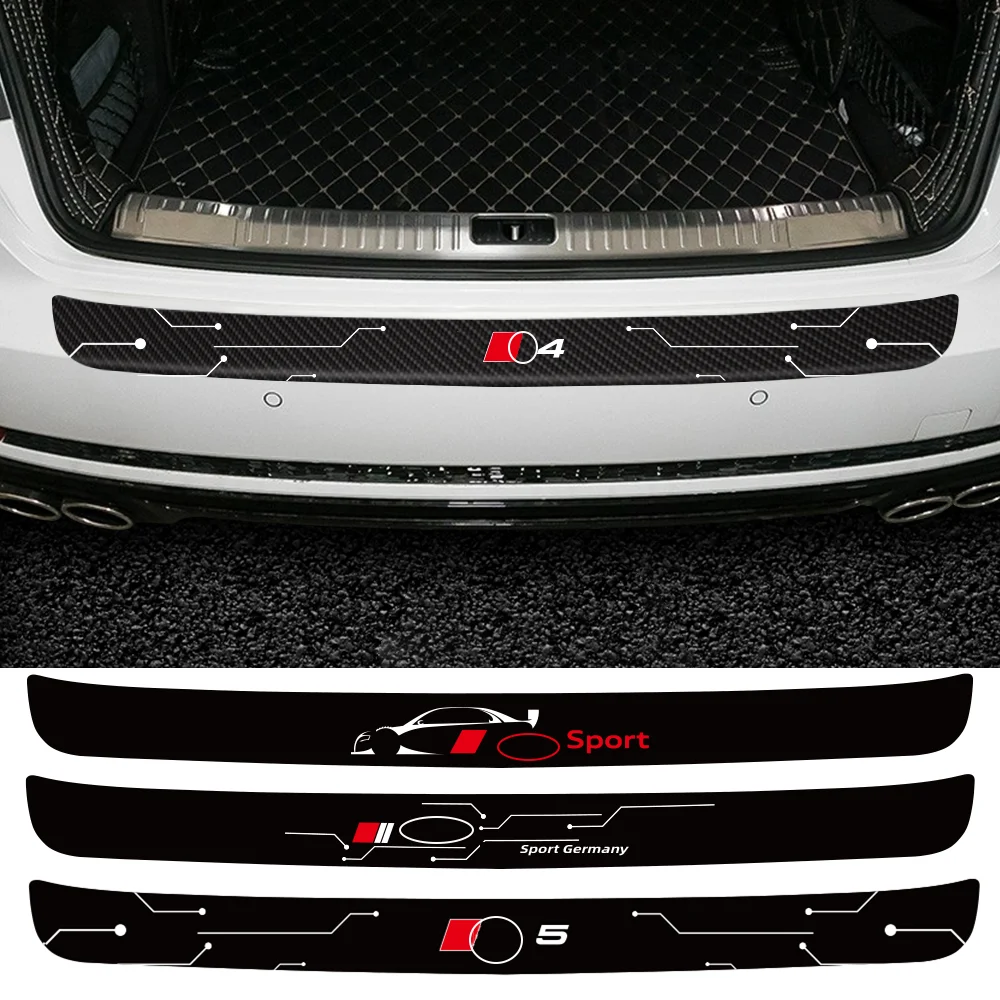 Защитная Наклейка на порог БАГАЖНИКА АВТОМОБИЛЯ Защита бампера из углеродного