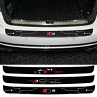 Защитная Наклейка на порог БАГАЖНИКА АВТОМОБИЛЯ, Защита бампера из углеродного волокна, защита от ударов для Audi RS RS4 RS5 Quattro