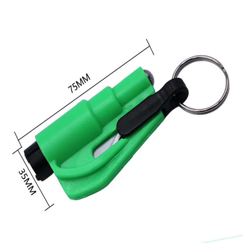 3 In 1 Spring Type Car Safety Hammer Life Keychain Seat Belt Knife Drop Shipping Exhaust Windbreaker Piercer | Автомобили и