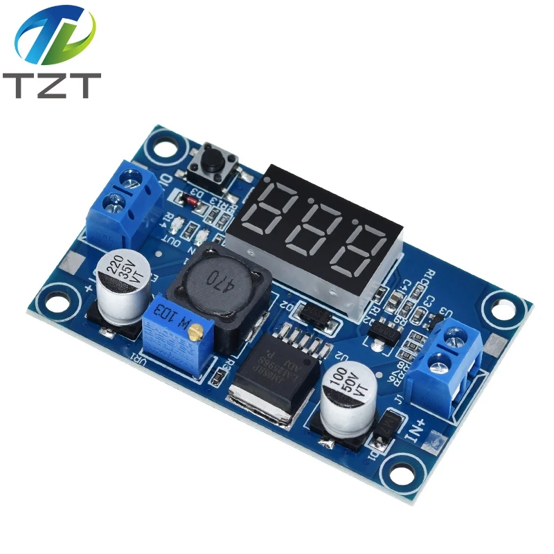 Модуль питания LM2596 LM2596S + вольтметр LED DC-DC регулируемый с шагом вниз с цифровым дисплеем.