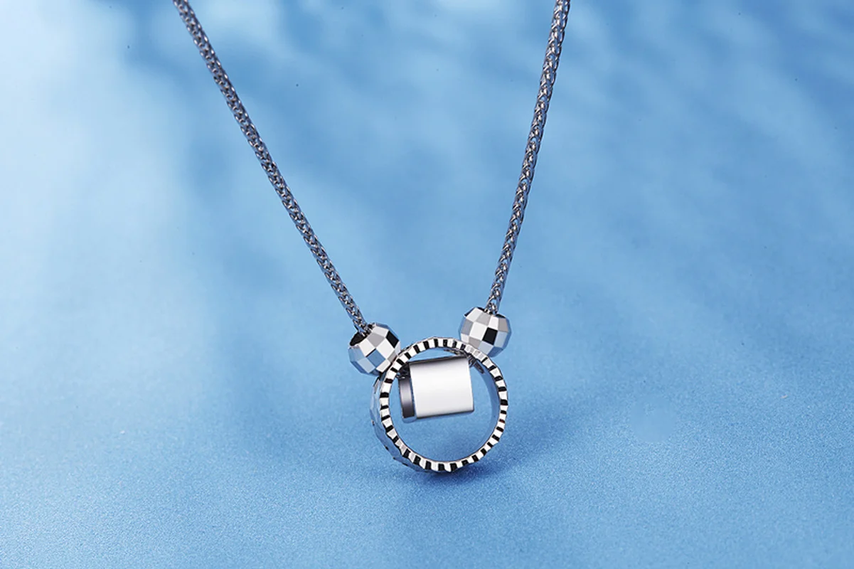 Притягательные PT950 платина белый реального чистого золота мяч набор цепи