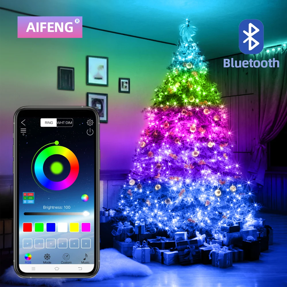 Светодиодная гирлянсветильник на рождественскую елку медная лампа с