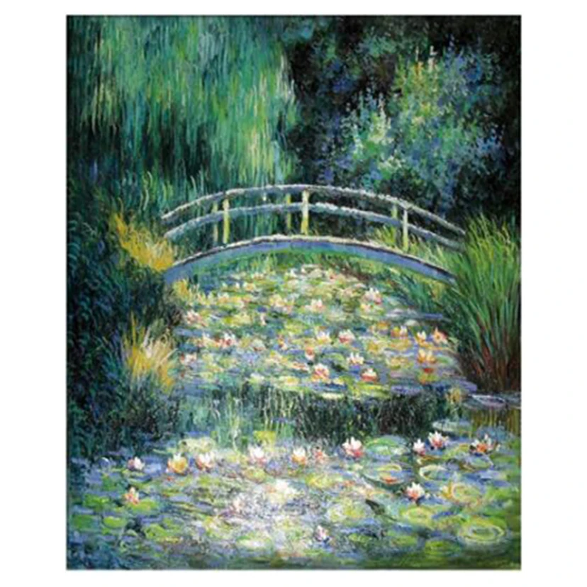 5D сделай сам вышивка ВОДНЫЕ ЛИЛИИ и Японский мост Клод Моне картина из страз