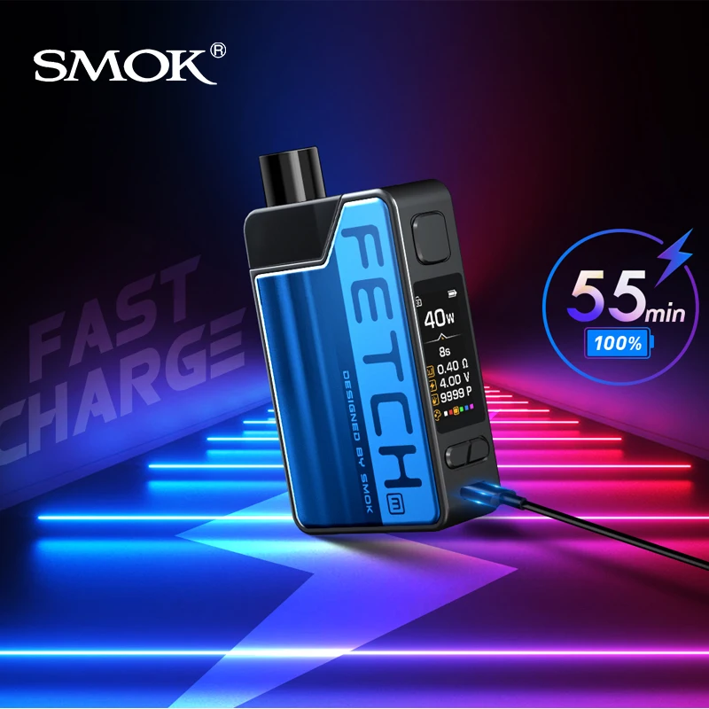 Новое поступление Модернизированная система SMOK Fetch Mini pod vape kit 40 Вт 1200 мАч