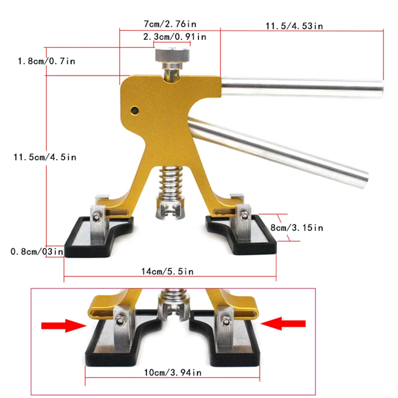 comprar Carro Da Lâmpada Do Dent Kit De Reparação De Granizo Do Carro Kit De Ferramentas De Remoção De Auto Dent Dent Lifter Kit Cola Guias Acessório Vermelho Saco De Ferramentas