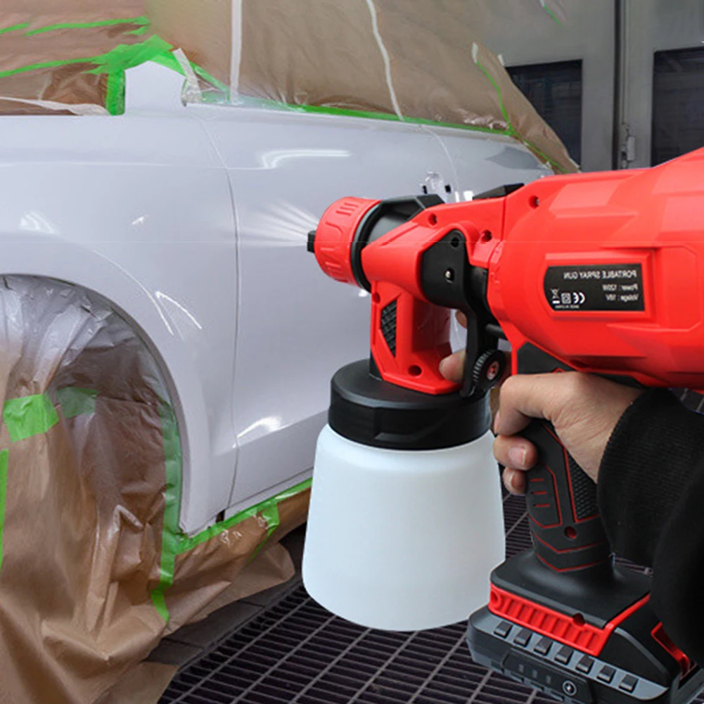 

550W 18V Electric Spray Gunl Household Paint Sprayer High Pressur Gun Flow Control Airbrush Easy Spraying Cordless Electric Airb